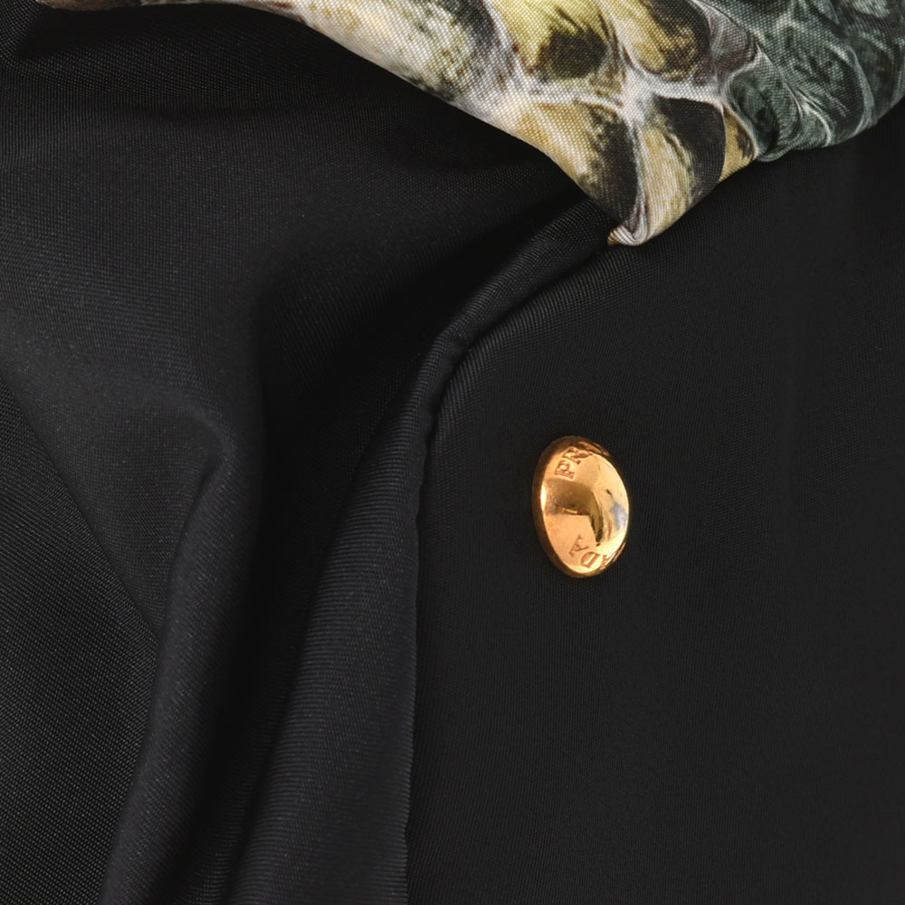 Prada Pattern Python Tote Black Bag Nylon - image 6